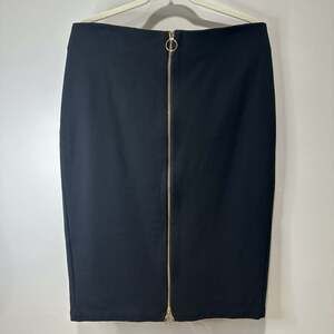 INC Straight Skirt Below Knee Black Womens, Size XL